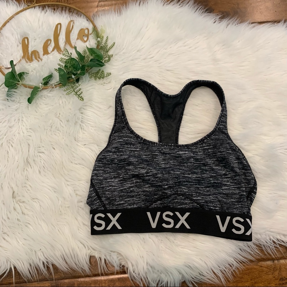 Victoria Secret Sport VSX Grey and Black Sports Bra size medium